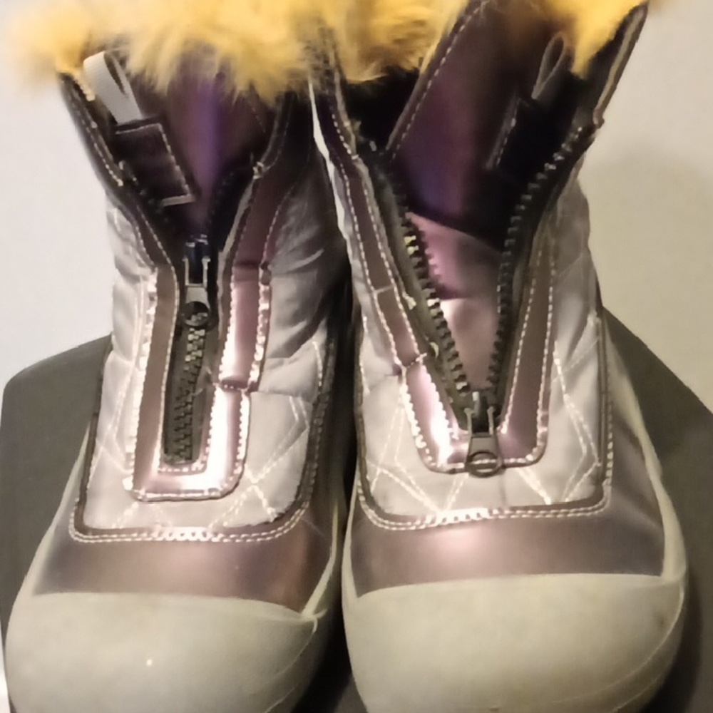 Fashion Bug Purple and Gray Winter Boots